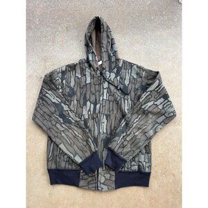 Vintage Camouflage Hoodie Full Zip-Up Jacket Size Medium O3